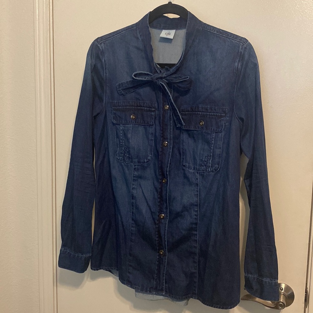 CAbi Bow-tie Jean Shirt